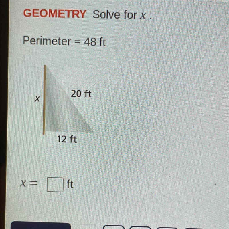 Solve for the letter x:-example-1