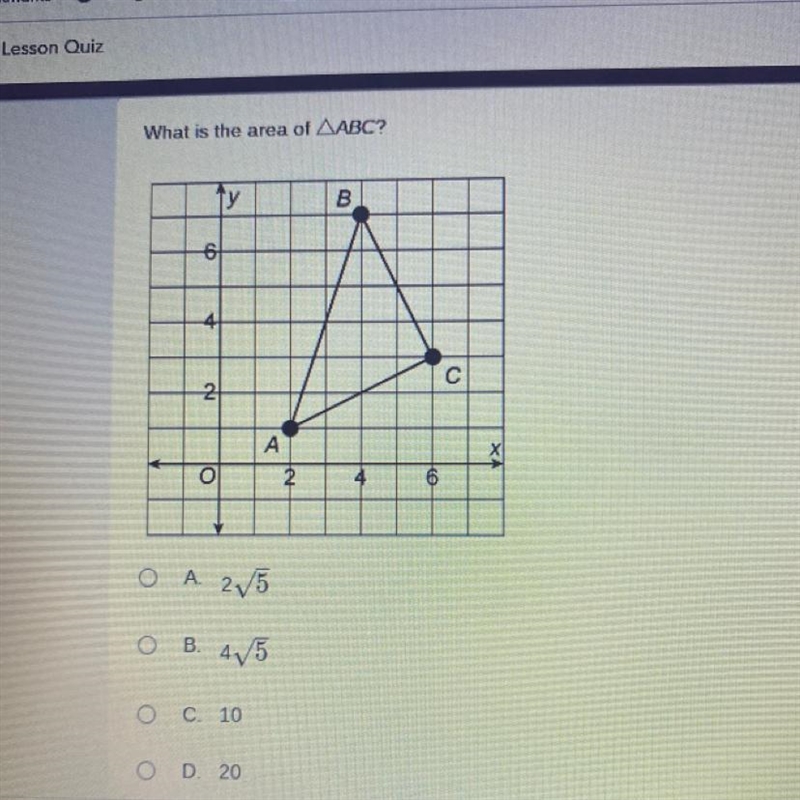 What is the area of ABC?-example-1