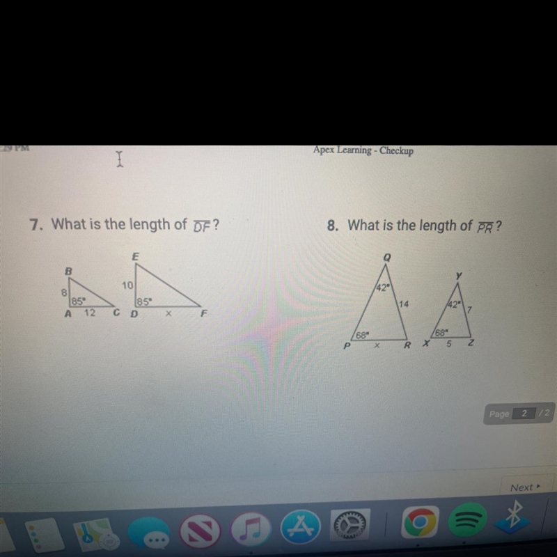 Find the length of the missing side please help-example-1