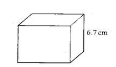 Each edge of this cube is 6.7 cm long. Work out a) volume b) surface area-example-1