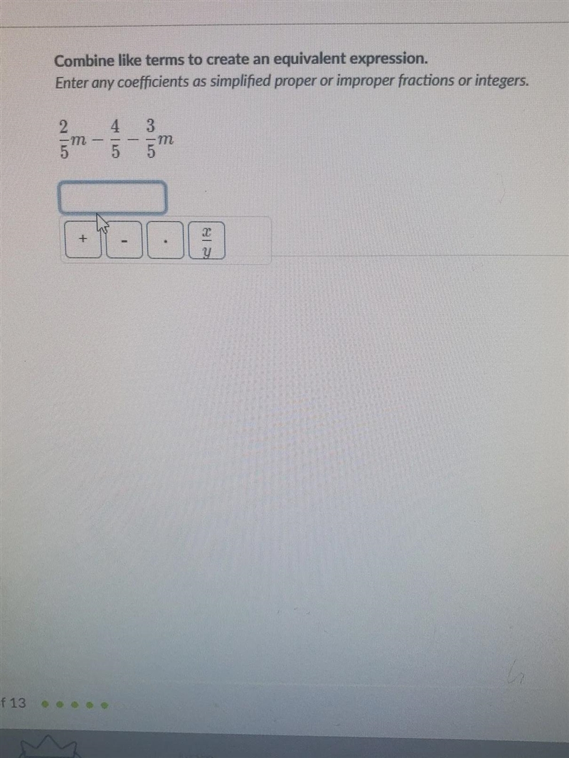 Need help combining like terms to create an equivalent expression-example-1