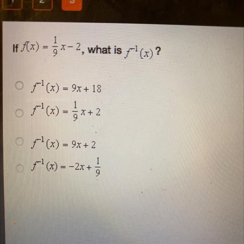 If f(x) = -x-2, what is f¹(x)?-example-1