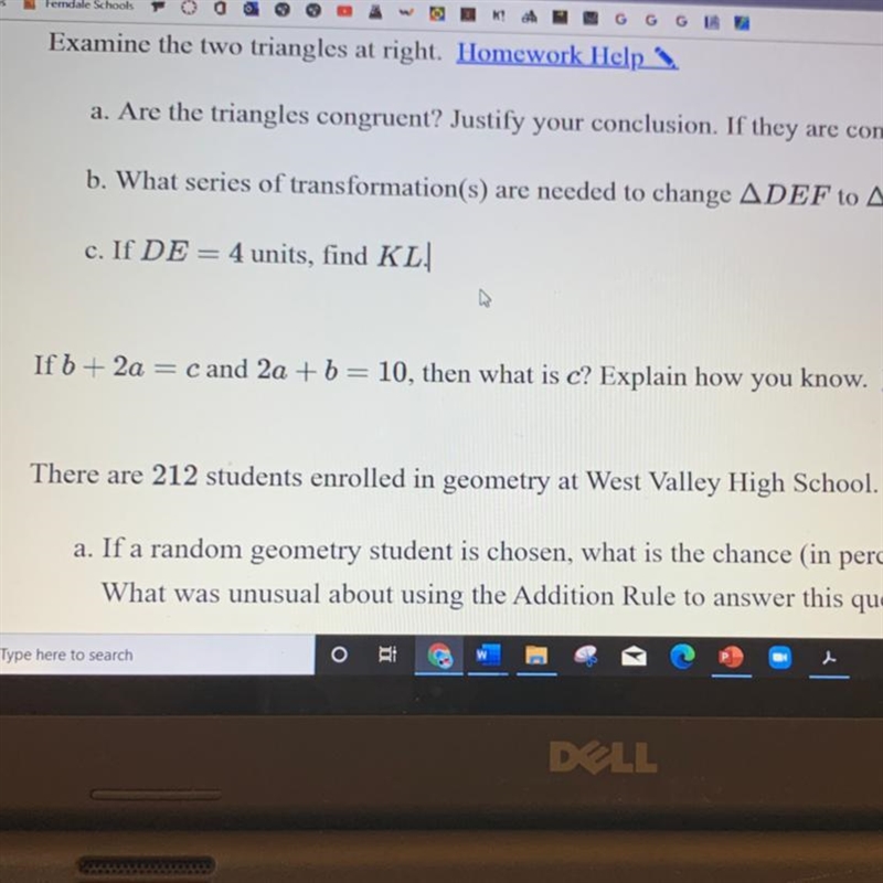 If b + 2a = c and 2a +b = 10, then what is c-example-1