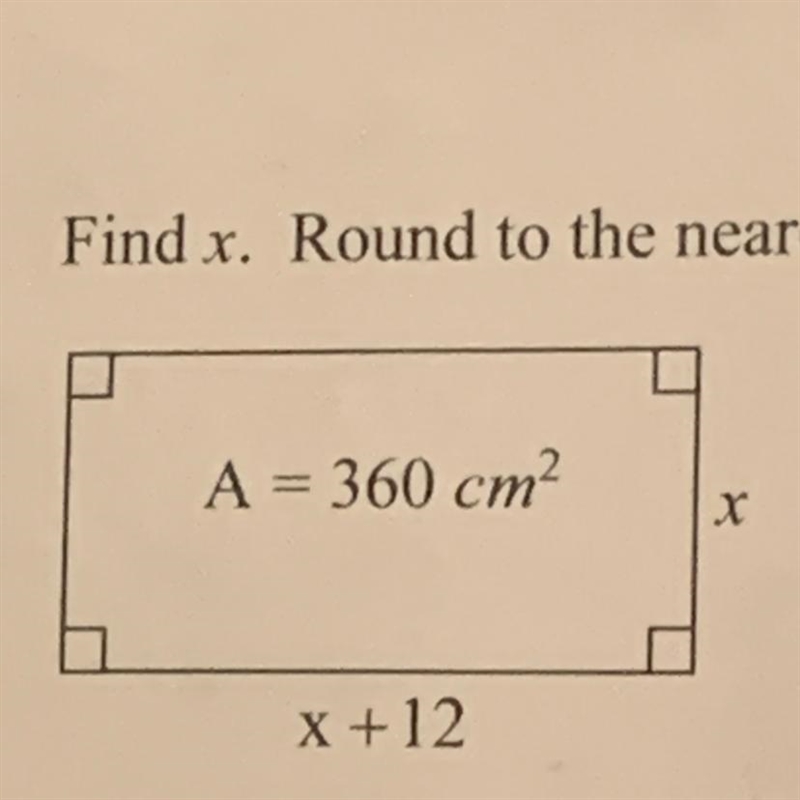 Find x. Round to the nearest tenth, if necessary. (Step by step)-example-1