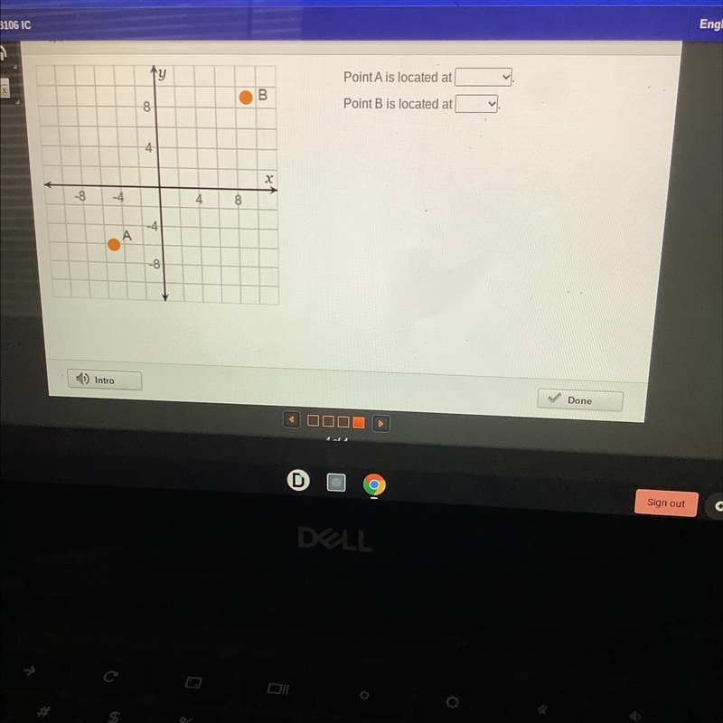 Point A is located at Point B is located at-example-1