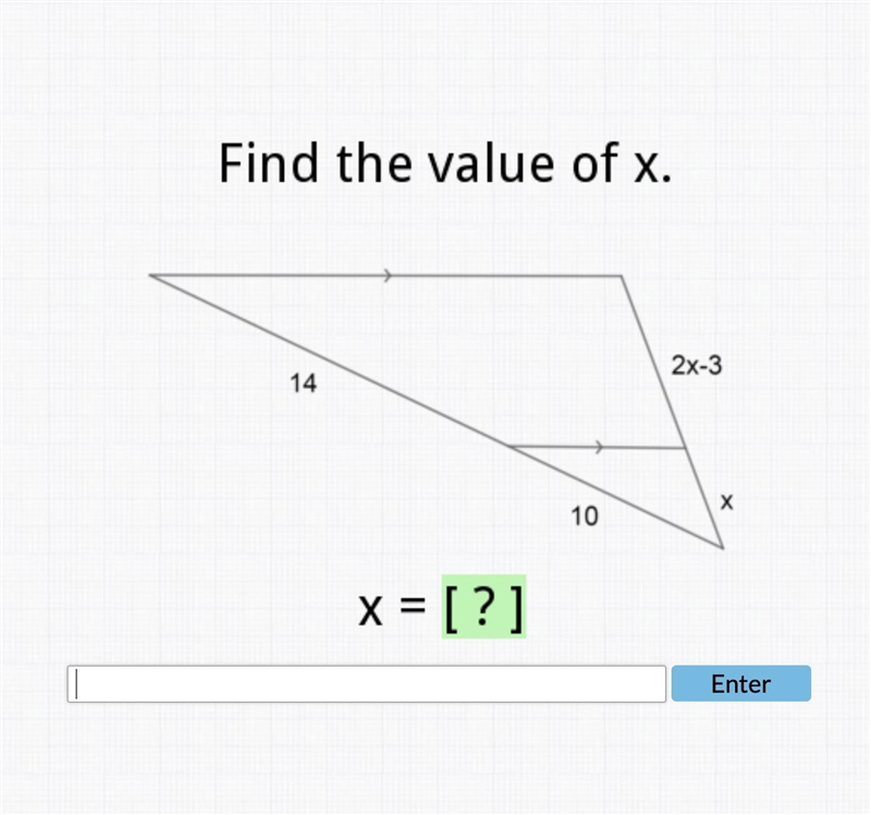 Find the value of x. PLEASE I NEED HELP RNNN.-example-1