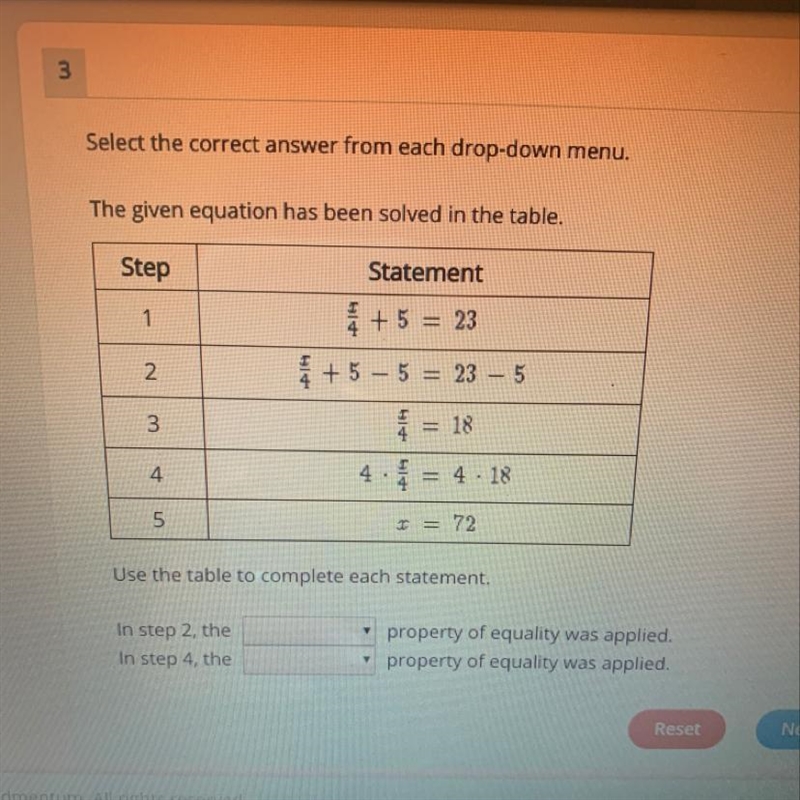 In step 2, the ________ was equally appliedIn step 4, the_________ was equally applied-example-1