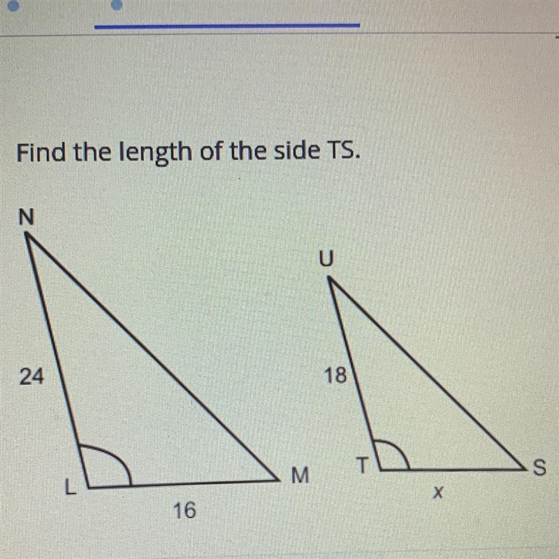 Find the length of the side TS-example-1