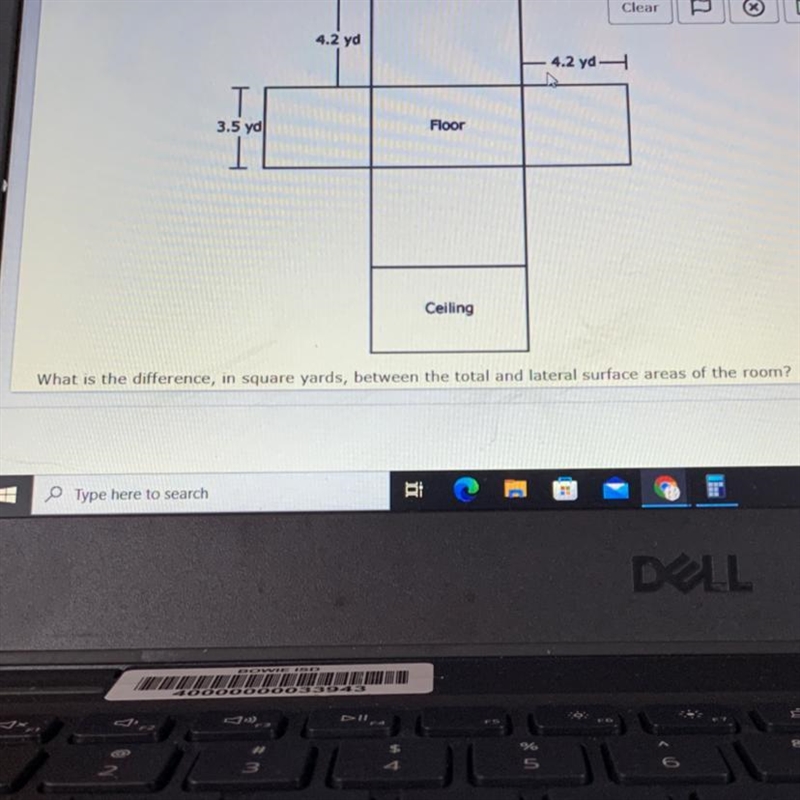 The top box has a length of 6 yards-example-1