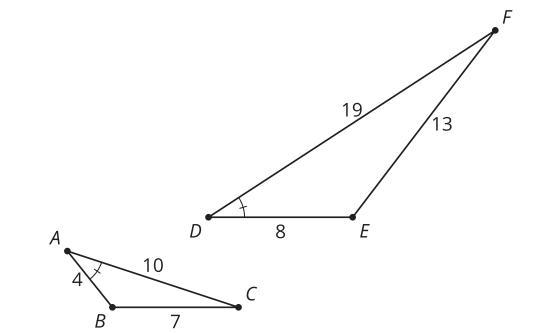 Lin knows that angle A is congruent to angle D. She claims that triangles ABC and-example-1