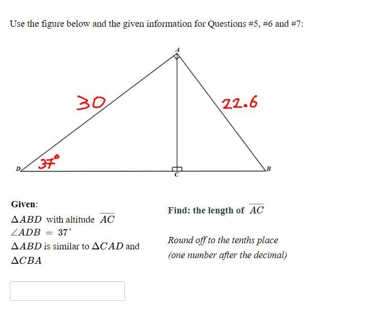 Use the figure below and the given information for Questions #5, #6 and #7-example-1