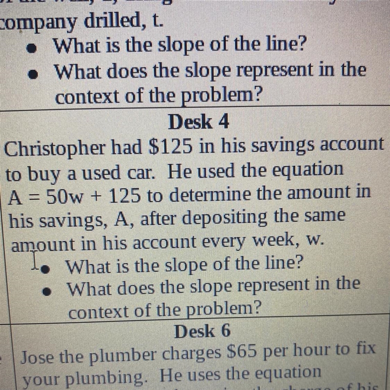 Desk 4 Christopher had $125 in his savings account to buy a used car. He used the-example-1