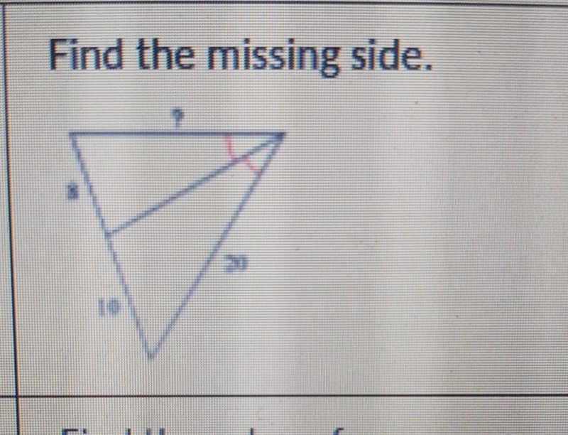 Find the missing side.​-example-1