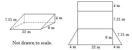 Use the net to find the surface area of the prism.(not drawn to scale) ANSWERS: 268 m-example-1