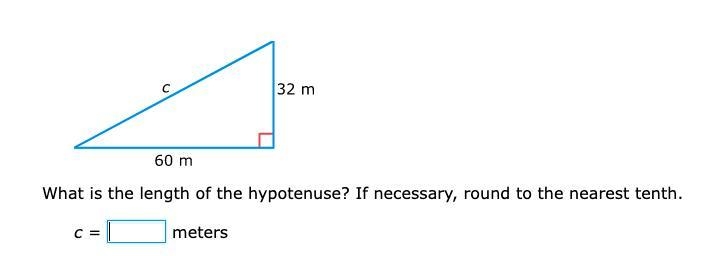 What is the length of the hypotenuse? If necessary, round to the nearest tenth.-example-1