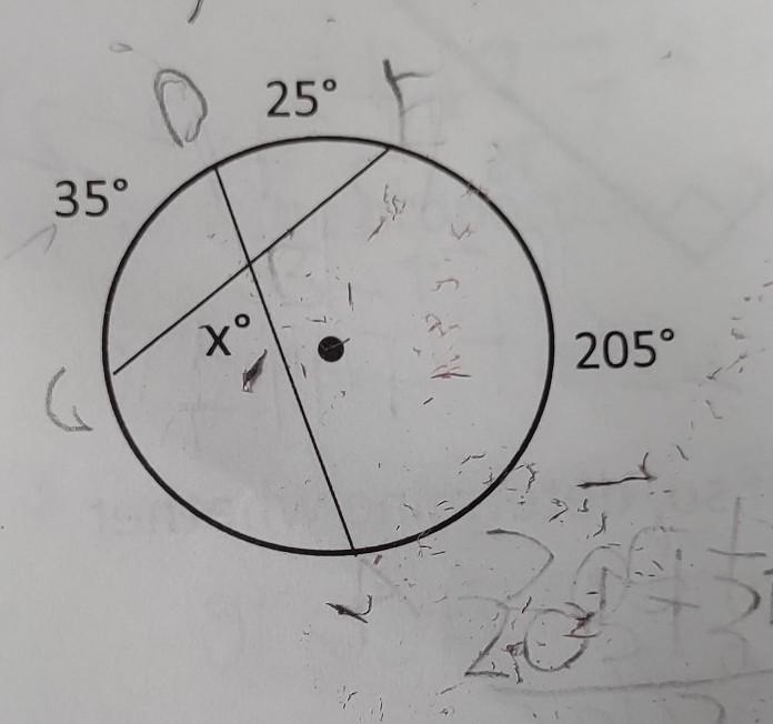 25° 35° to 205° circle ​-example-1