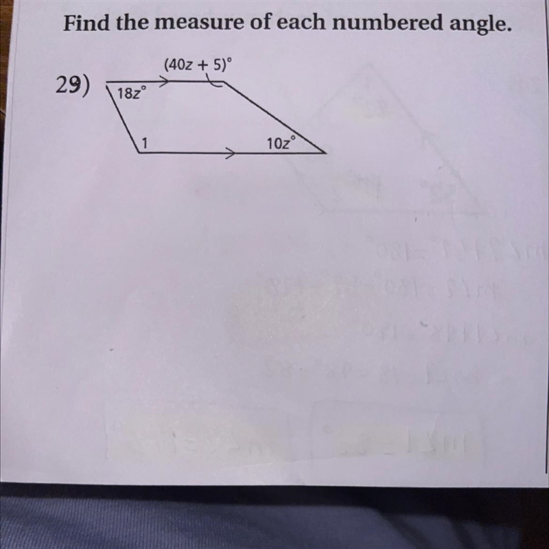 Find the measure of each numbered angle.-example-1