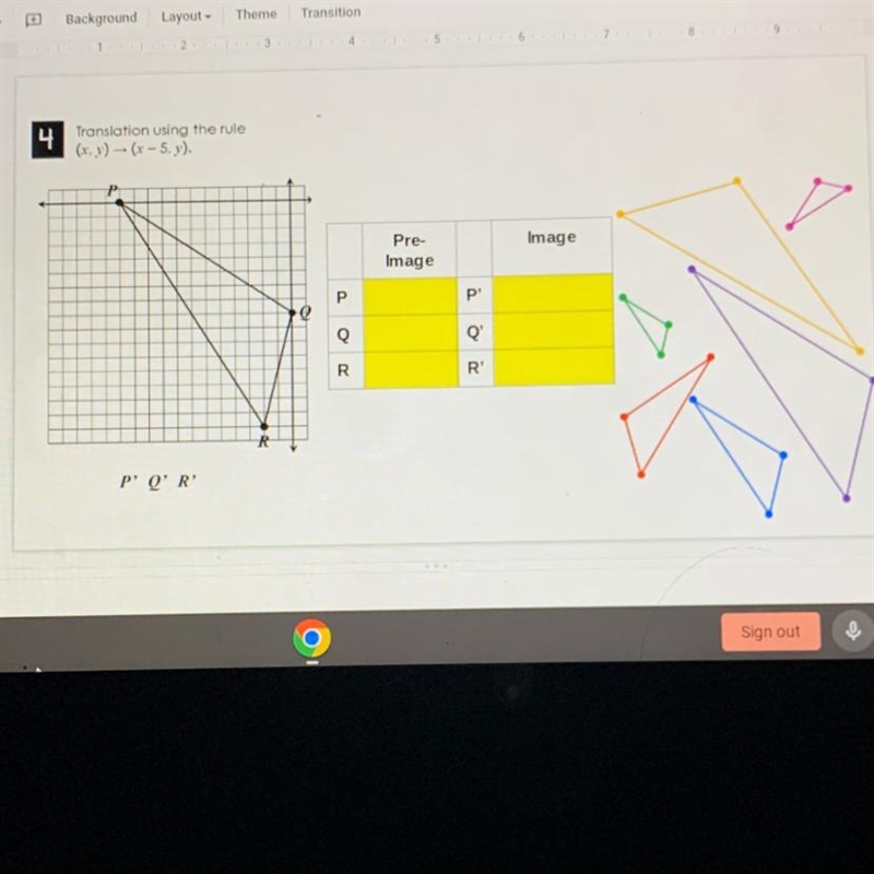 PLEASE HELP!!!! Translation using the rule (x. y)-(x-5. y).-example-1