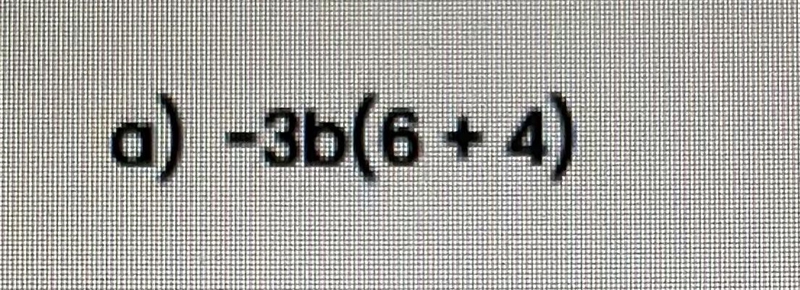 Use the distributive property and gather the like terms in the equation below.-example-1