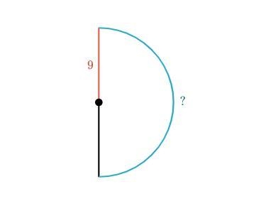 Find the arc length of the partial circle. Answer in terms of π or use 3.14, and enter-example-1