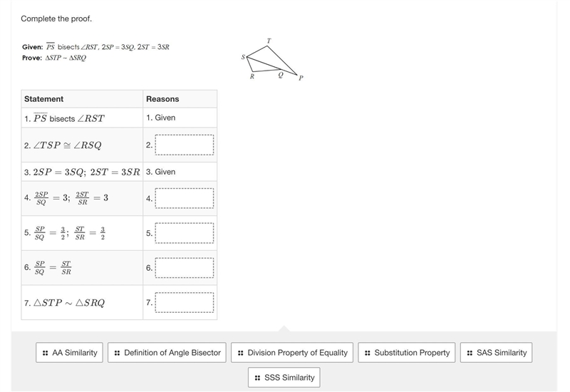 Complete the proof, word bank at bottom-example-1