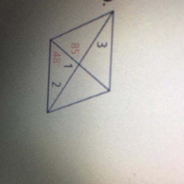 Find the measure of the numbered angles for each parallelogram-example-1