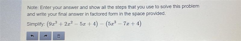 Simplify (9x^3+2x^2-5x+4)-(5x^3-7x+4)-example-1