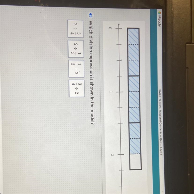 Which division expression is shown in the model? HELP PLEASEEE-example-1