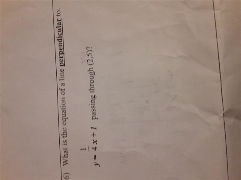 What is the equation of a line perpendicular to: PLEASE EXPLAIN. (STEP BY STEP INSTRUCTIONS-example-1