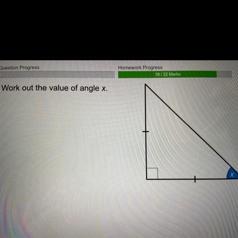 Work out the value of angle x-example-1