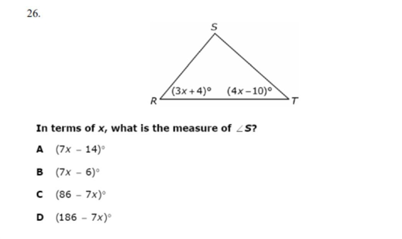 In terms of x what is the measure of S?-example-1