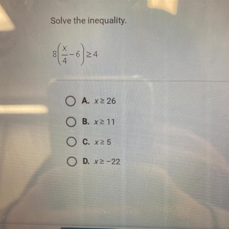 Solve the inequality. (look at the picture)-example-1