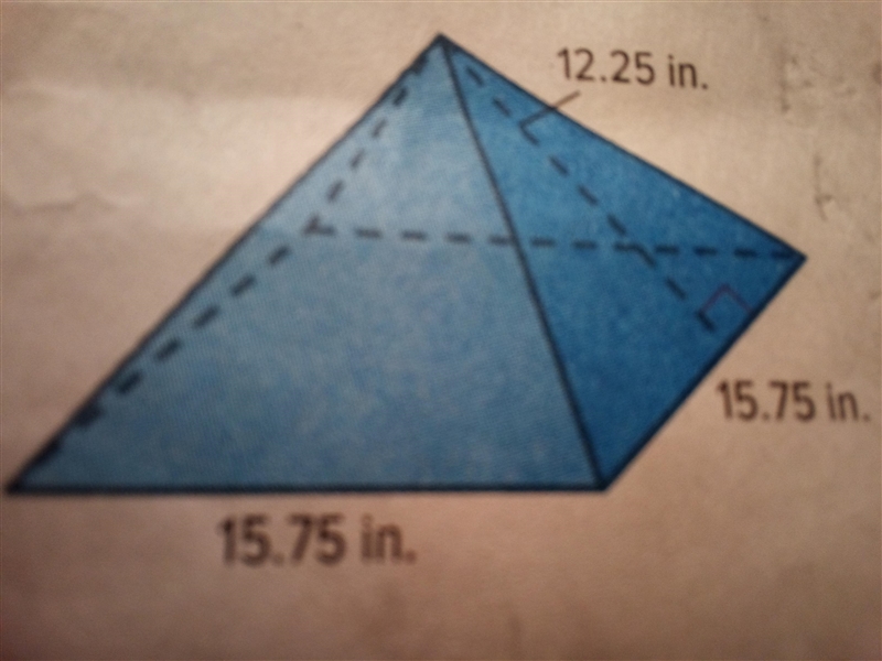 20 POINTS PLS HELP ME Find the surface area of each pyramid. Round to the nearest-example-1