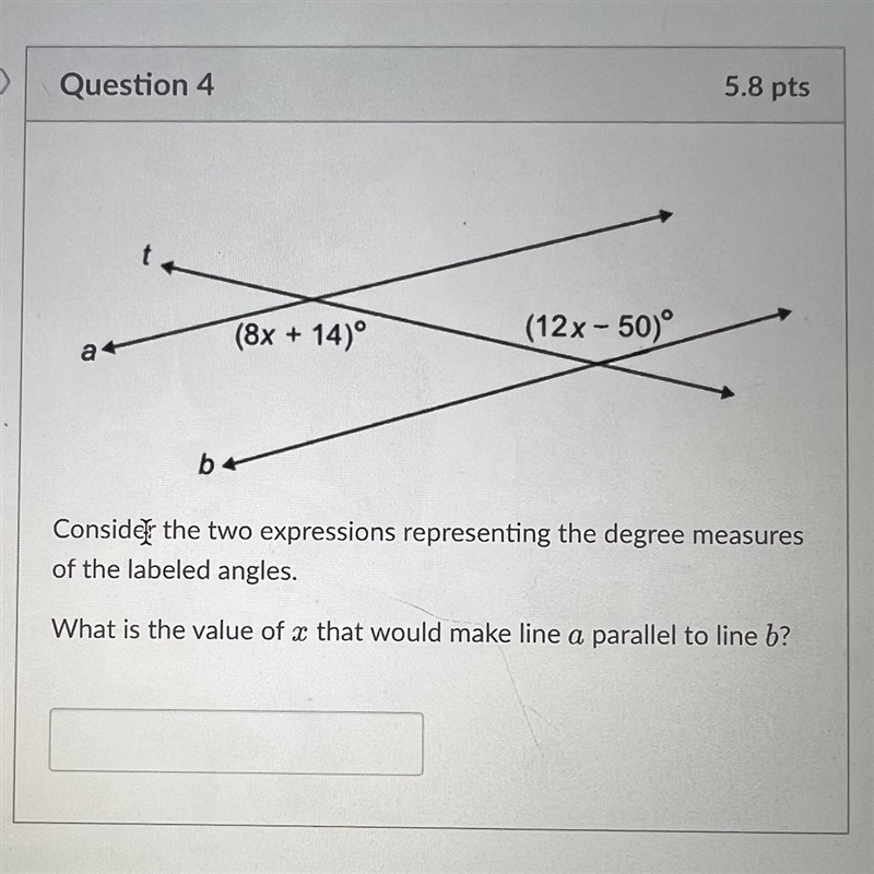 What is the value of x that would make like a parallel to line b-example-1