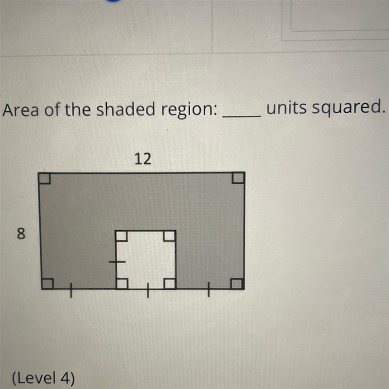 Area of the shaded region: ___ units squared-example-1