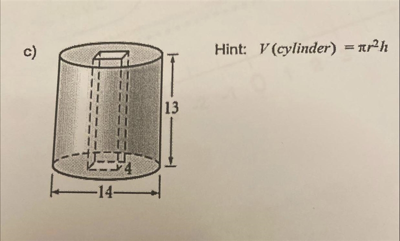 Show your work v= pi(3.14)r^2h-example-1