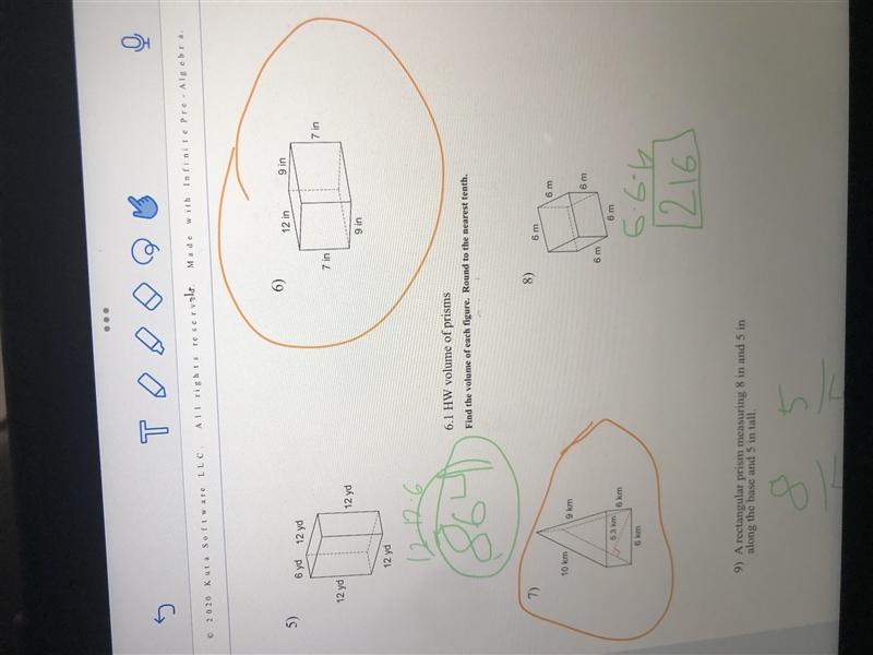 7th GRADE MATH 18 POINTS the questions are the orange circled ones-example-1