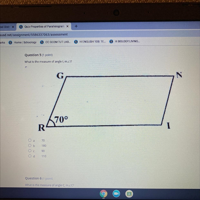 What is the measure of angle I, m-example-1