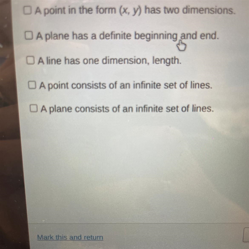 Which statements are true regarding undefinable terms in geometry?-example-1