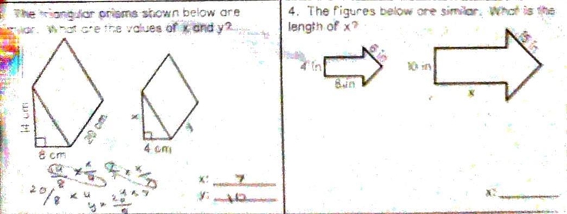 The figures below are similar. What is the length of x?-example-1