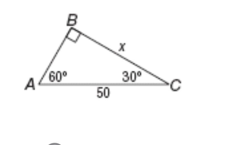 Question:find x in ABC-example-1