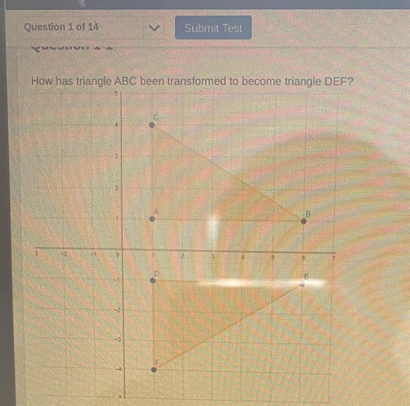 How has triangle ABC been transformed lo become trangle DEF?-example-1