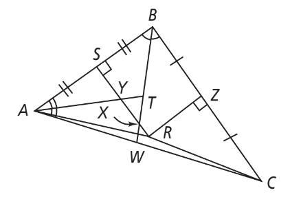 Which segment is a perpendicular bisector of triangle ABC? helpp due 20 mins..-example-1