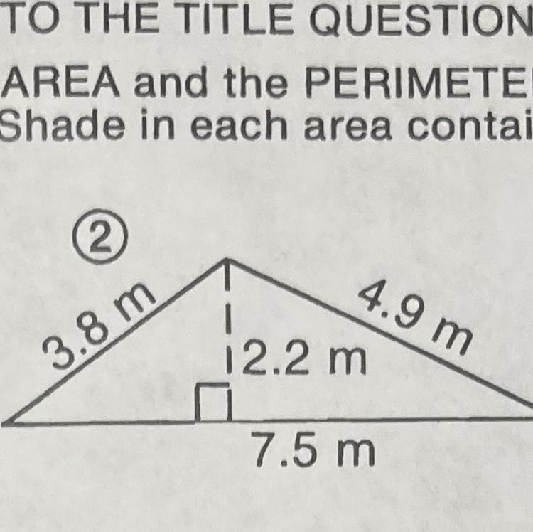 What’s the area and the perimeter and of the triangle?-example-1