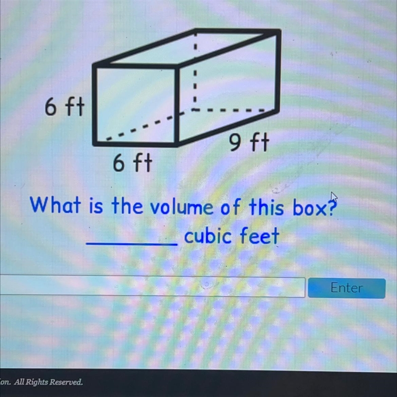 6 ft9 ft6 ftWhat is the volume of this box?-example-1