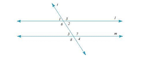 Given l||m and m∠1 = 60°, select all angles that are also equal to 60°. 8 2 6 7 5 4 3-example-1