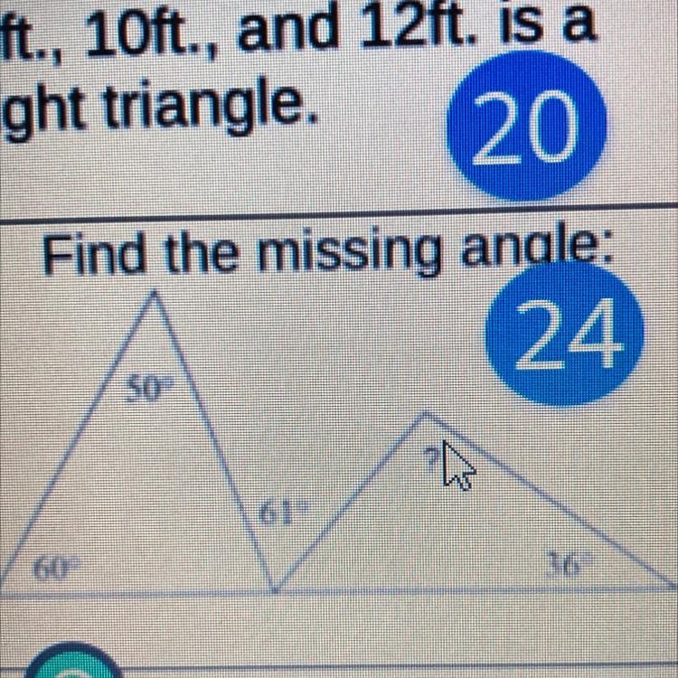 What is the missing angle?-example-1