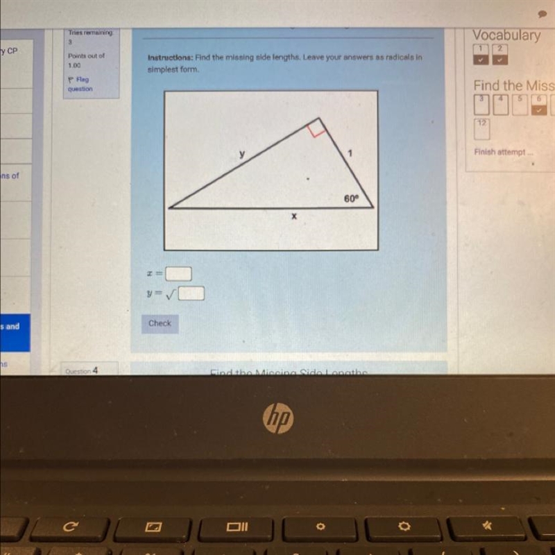 Find the missing side length-example-1