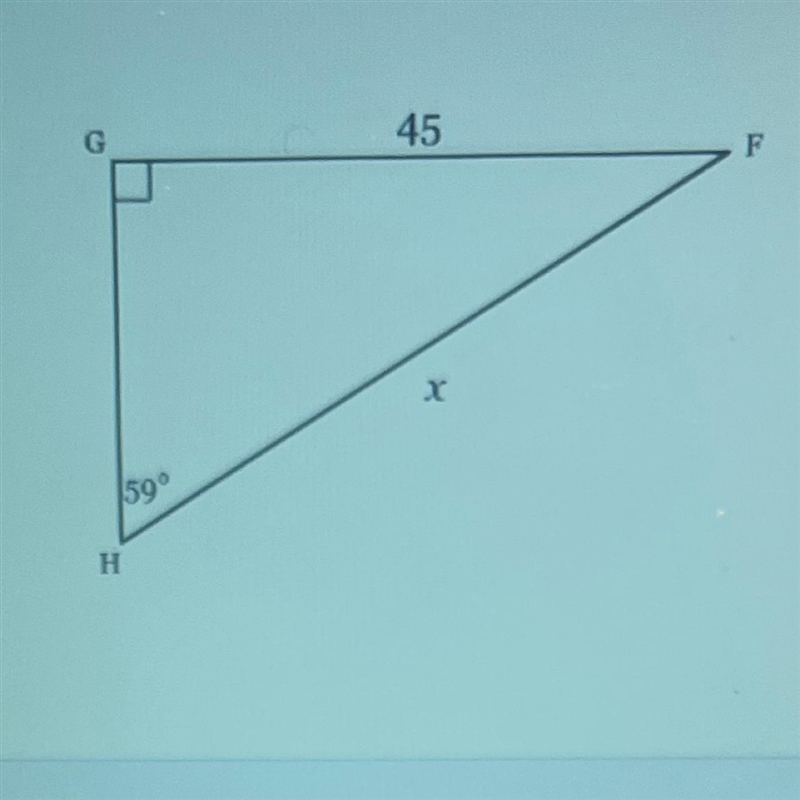 Solve for x . Round to the nearest tenth, if necessary.-example-1