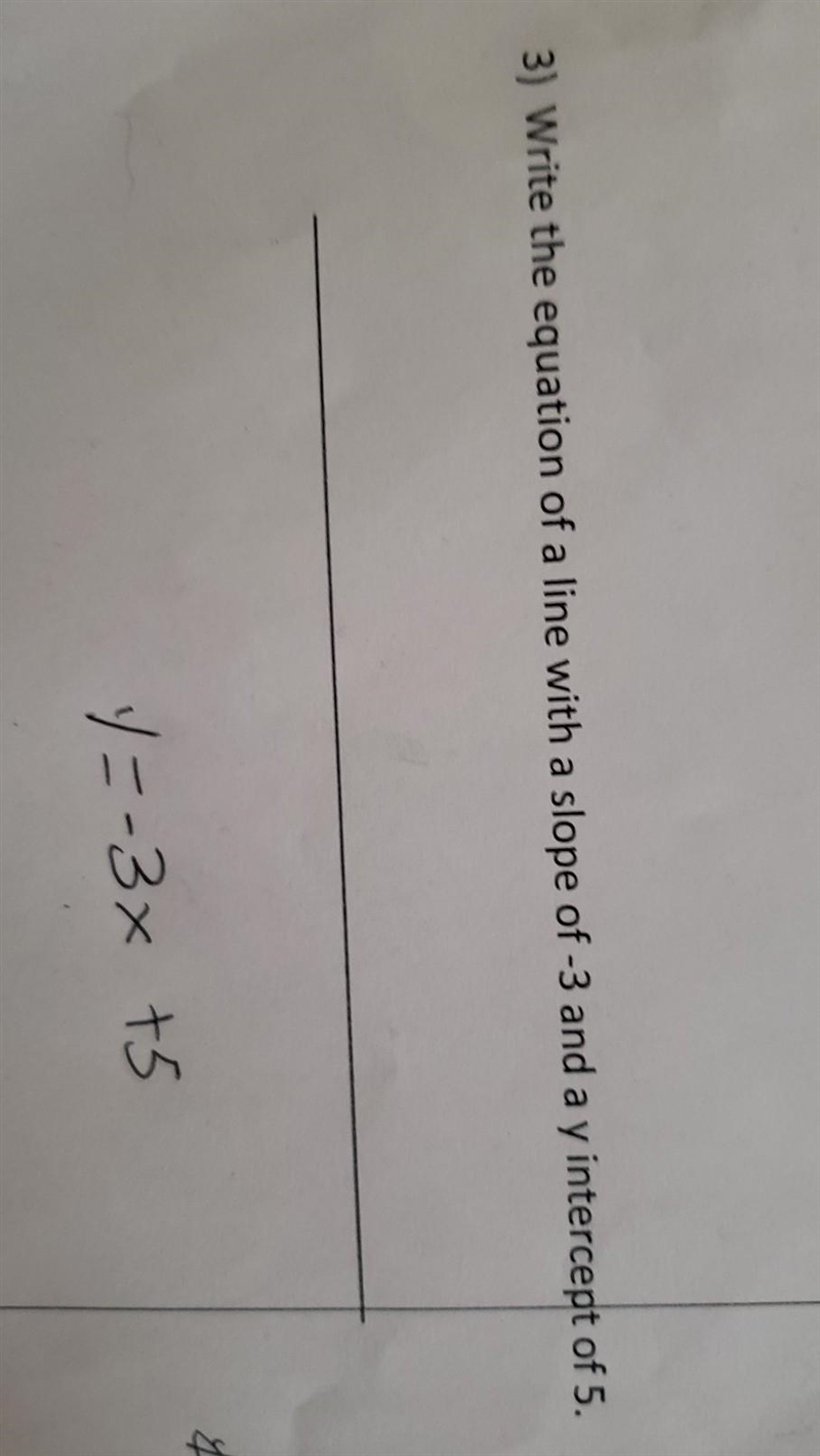 Help what do I do do i just write y-3x+5 or solve it ​-example-1